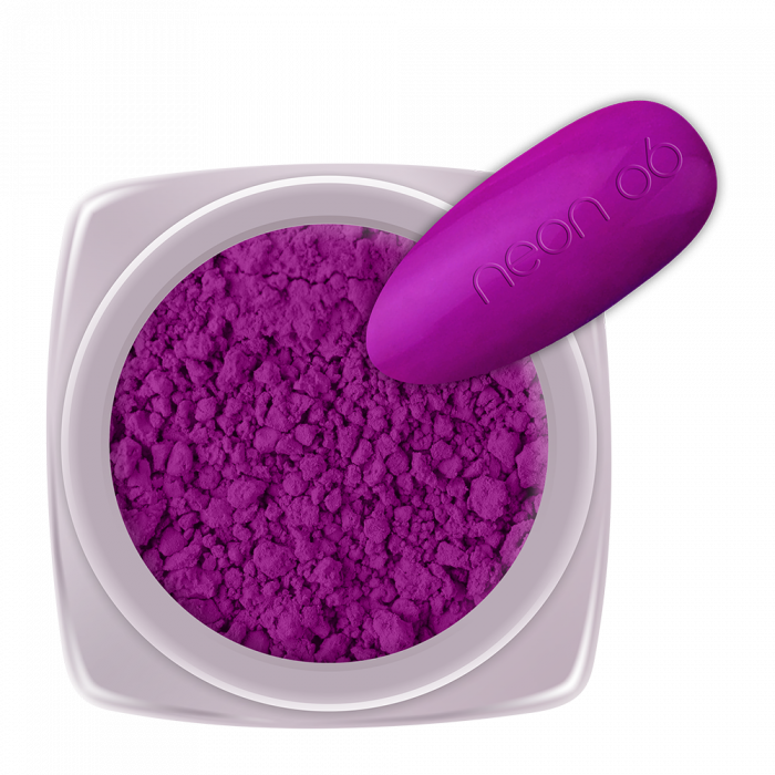 Pigmentpor neon 06:  Élénk színű, lila, különleges pigment por a változatos körömdíszíté...