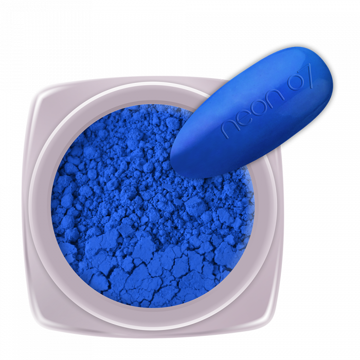 Pigmentpor neon 07: Élénk színű, kék, különleges pigment por a változatos körömdíszítés...