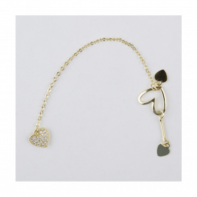 Körömékszer zircon lánc 02