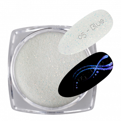 Glow Glitter White 05 - Blue