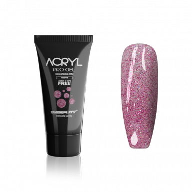 Acryl Pro Gel Micro Reflective Glitter Mauve - HEMA & TPO Mentes Akrilzselé