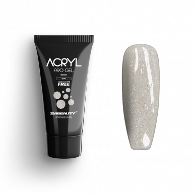 Acryl Pro Gel Shimmer Ecru - HEMA & TPO Mentes Akrilzselé