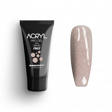 Acryl Pro Gel Shimmer Light Nude - HEMA & TPO Mentes Akrilzselé