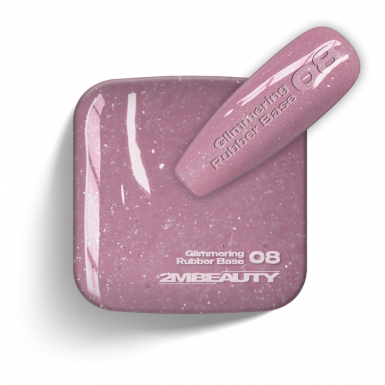 Gel Lack - Glimmering Rubber Base 08 - HEMA Mentes