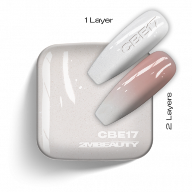 Gel Lack - Colored Base Elastic CBE17 Shimmer Milky White - HEMA & TPO Mentes