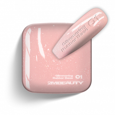 Gel Lack - Glimmering Rubber Base 01 - HEMA & TPO Mentes