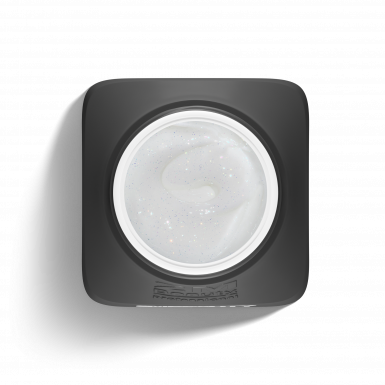 No Filing - Soft White With Glitter - Reszelésmentes Építőzselé - HEMA Mentes