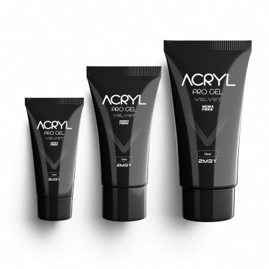 Acryl Pro Gel Velvet - Clear - HEMA Mentes Akrilzselé