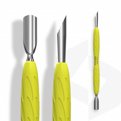 Staleks - Bőrfeltoló Szilikonos Nyéllel UNIQ - PQ-10-2y - Yellow
