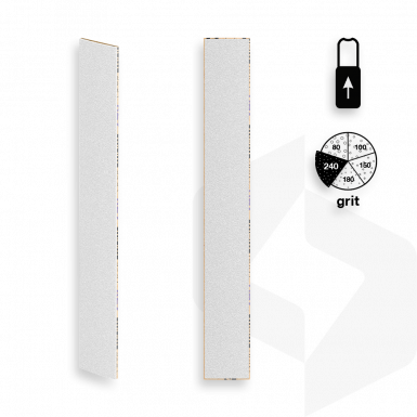 Staleks - Egyenes Ráhúzható Utántöltő Körömreszelő Papír 240 Grit - 25 db - DFCE-20-240-25w - Fehér