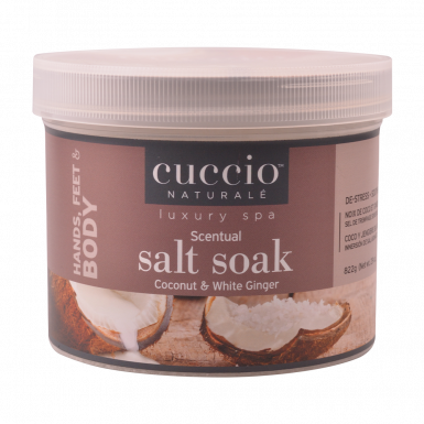 Cuccio Tengeri Sófürdő Kókusszal és Fehér Gyömbérrel - Scentual Salt Soak Coconut & White Ginger