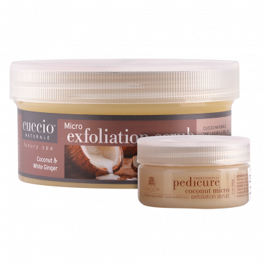 Cuccio Bőrradír Kókusszal és Fehér Gyömbérrel - Micro Exfoliation Scrub Coconut & White Ginger