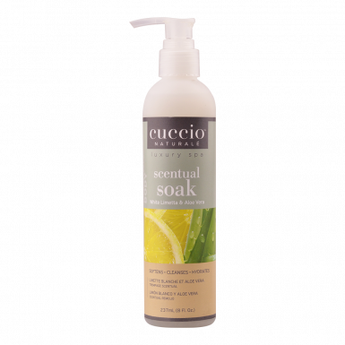 Cuccio 3in1 Tusfürdő Zöldcitrommal és Aloe Verával - Scentual Soak White Limetta & Aloe Vera