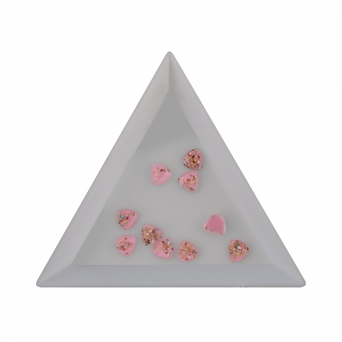 Formakő kagyló háromszög pink