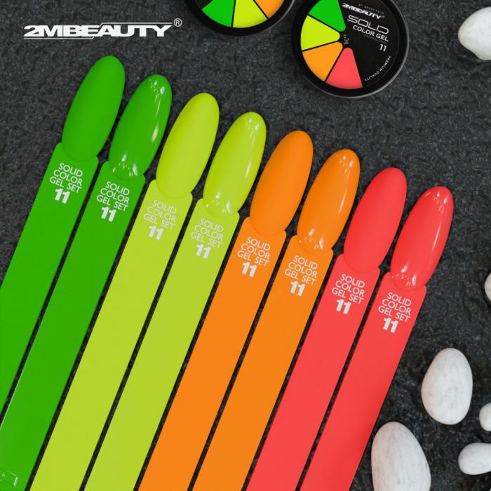 Solid Color Gel Set 11 - Neon