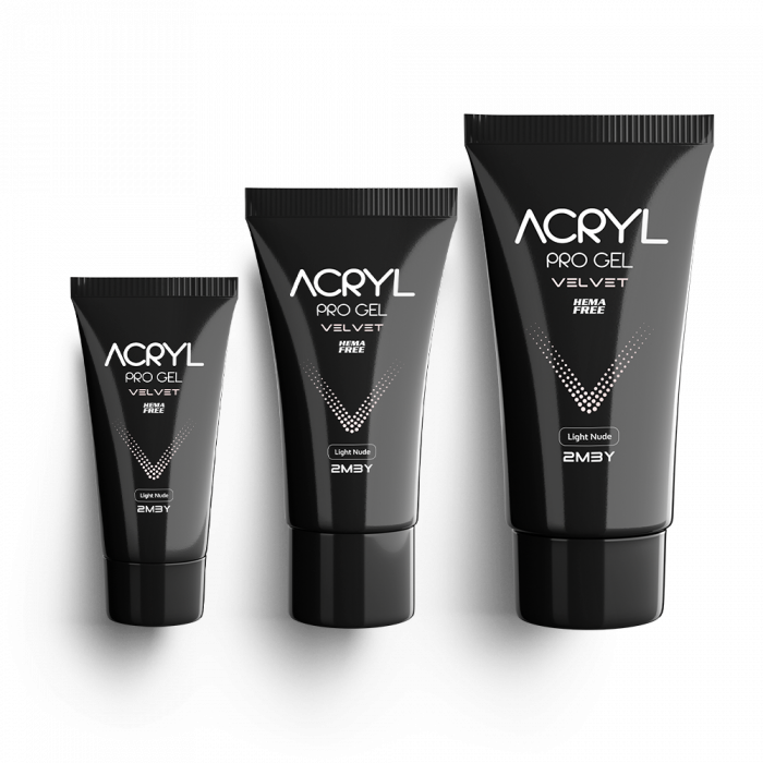 Acryl Pro Gel Velvet - Light Nude - HEMA Mentes Akrilzselé