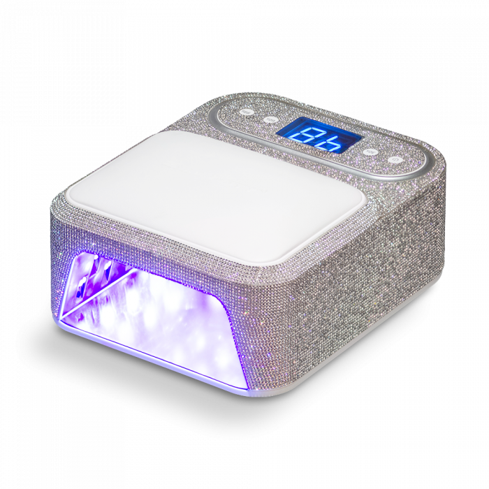 Kéztámaszos MultiLED Lámpa 01 - 48W Pillow UVLED - Strasszköves Ezüst