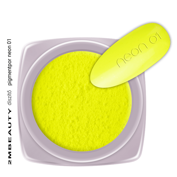 Pigmentpor neon 01 Pigmentpor neon 01: Élénk színű, sárga, különleges pigment por a változatos körömdíszít...