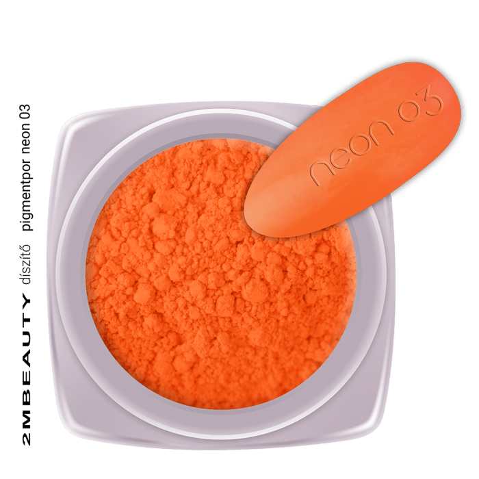 Pigmentpor neon 03:  Élénk színű, narancssárga, különleges pigment por a változatos körömd...