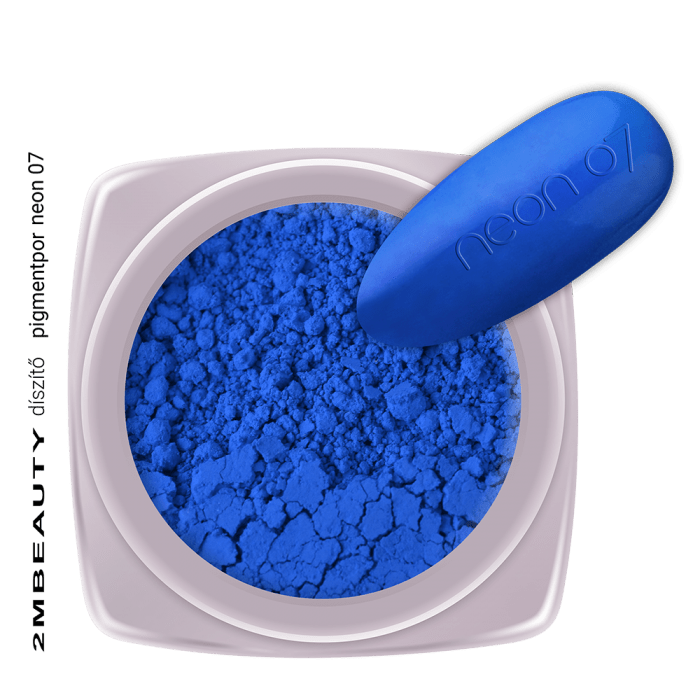 Pigmentpor neon 07: Élénk színű, kék, különleges pigment por a változatos körömdíszítés...