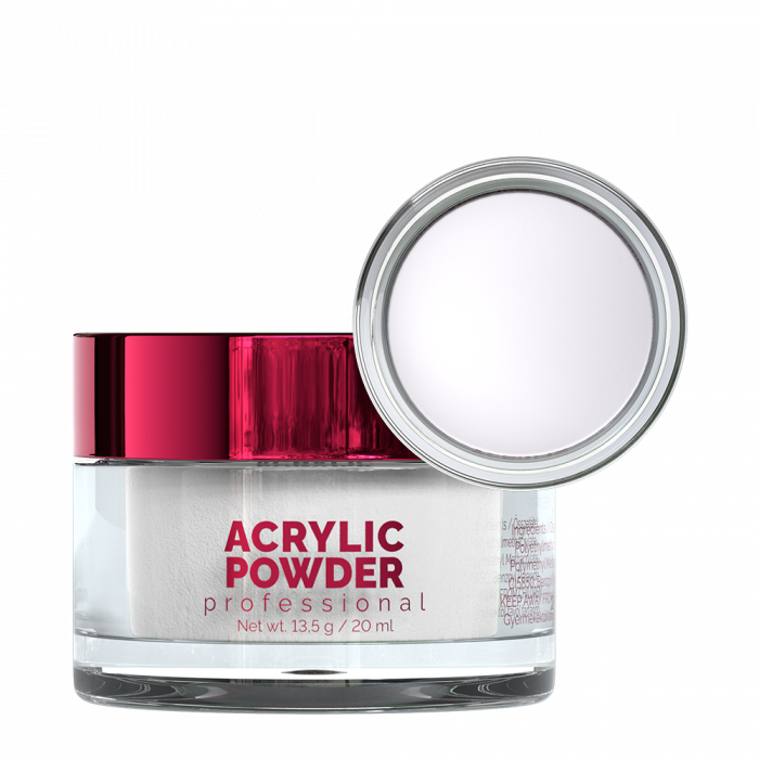 STANDARD Acrylic Powder White: Fehér porcelán por.
Kiszerelések: 13,5g, 34g, 70g • Extra tartó...