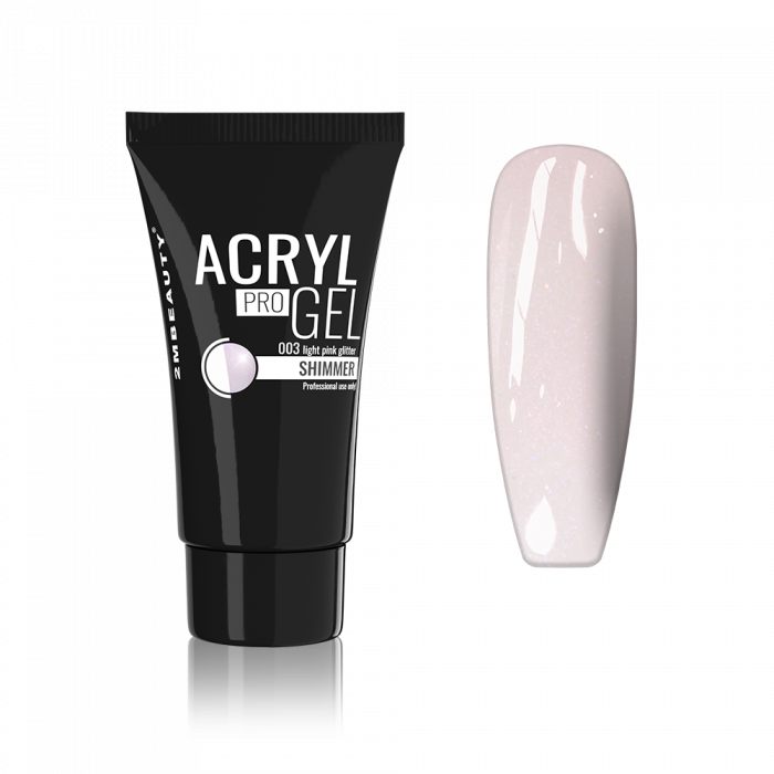 Acryl Pro Gel Shimmer 003 Light Pink Glitter:
Megérkezett a 2MBEAUTY Acryl Pro Gel vagy más néve...