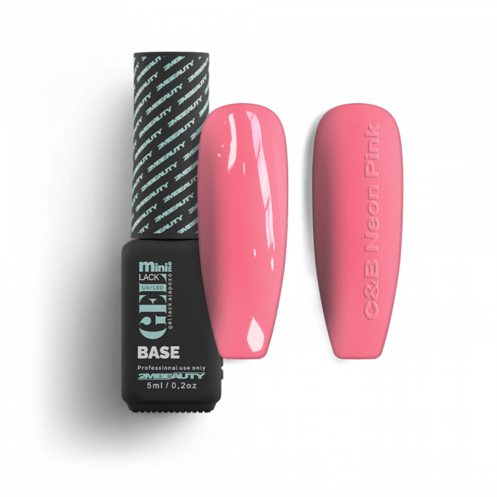 Gel Lack - Colour and Base in One C&B Neon Pink:
Neon Pink, sűrűbb állagú, de nagyon könny...