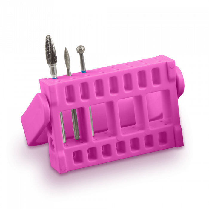 Csiszolófej Tartó Állvány - 16 Darabos (Magenta)
