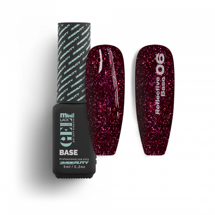 Gel Lack - Reflective Base 06 Gel Lack - Reflective Base 06:
Fényvisszaverő csillámokat tartalmazó, 2in1 gél lakk alapozó...