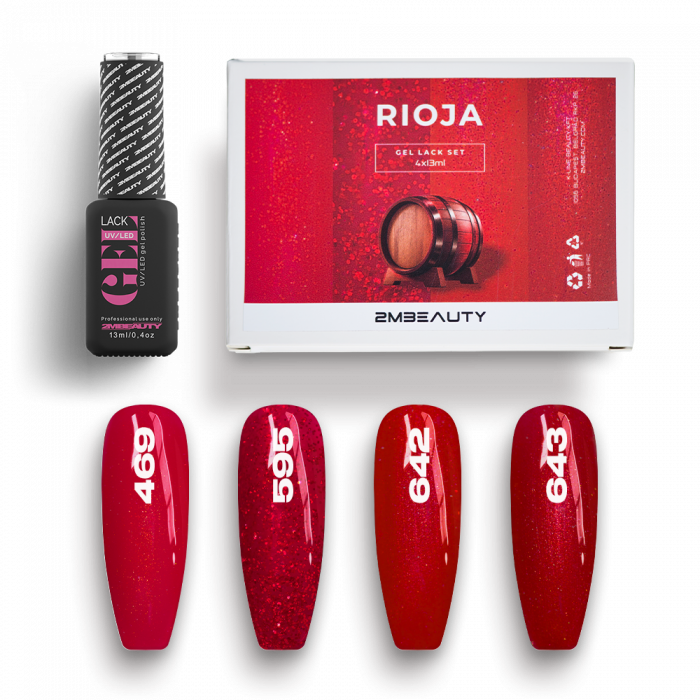 Gel Lack - Rioja Set - HEMA Mentes:
A szett tartalma:

Gel Lack - HEMA Mentes 469: Fűszeres, tü...