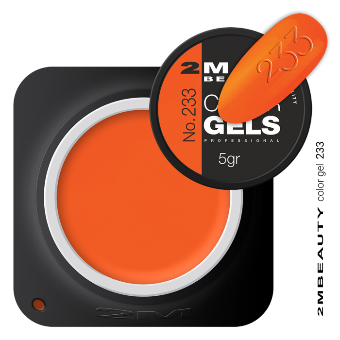Színes Zselé - Neon 233:
Neon narancs, erősen pigmentált, matt színes zselé.
Használat előt...