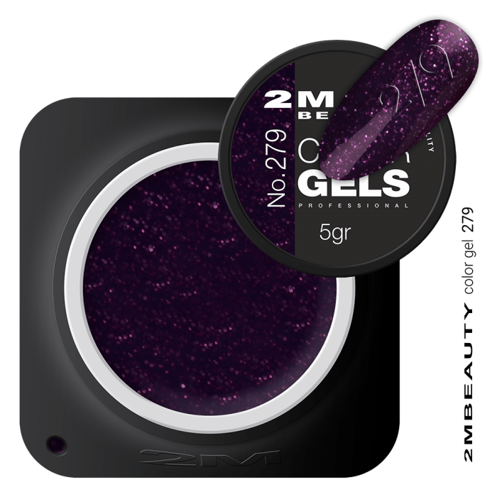 Színes Zselé - Csillámos 279 - HEMA Mentes: 
 
Sötétlila színű color zselé, pink csill...