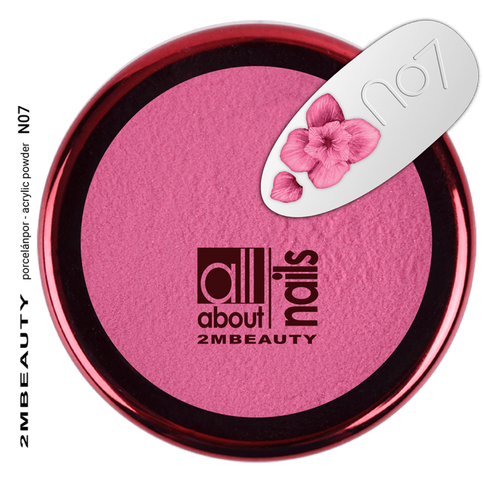 Színes porcelánpor - N7:
Színes porcelánpor, különleges sötétpink színben....