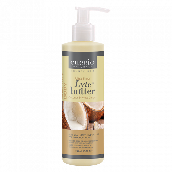 Cuccio Ultrakönnyű Testvaj Kókusszal És Fehér Gyömbérrel - Lyte Butter Ultra Sheer Coconut & White Ginger Cuccio Ultra könnyű testvaj kókusszal és fehér gyömbér virággal:
(Butter lyte coconut and w...