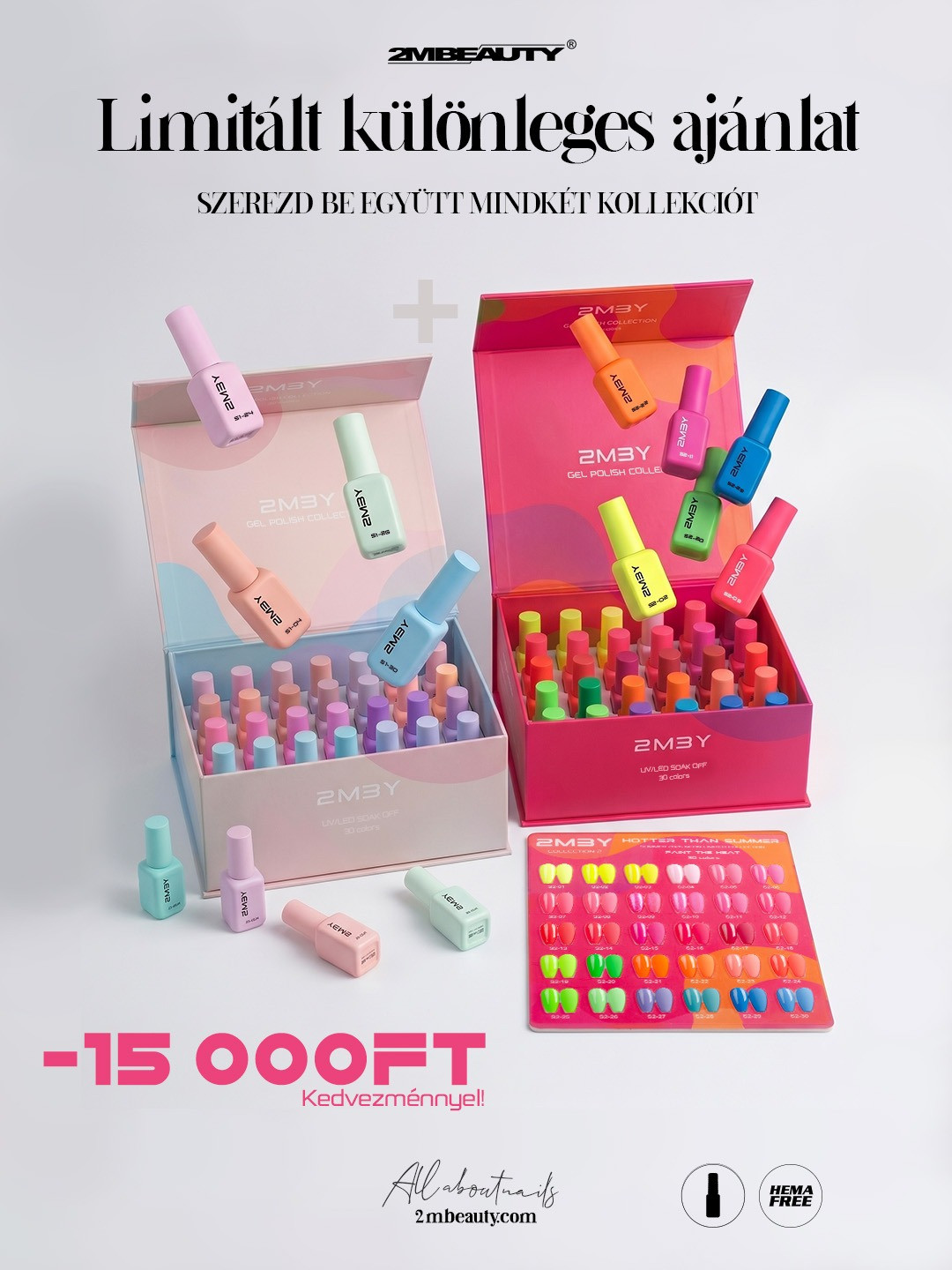 Spring Pastel és Summer Neon gél lakk szettek akcióban
