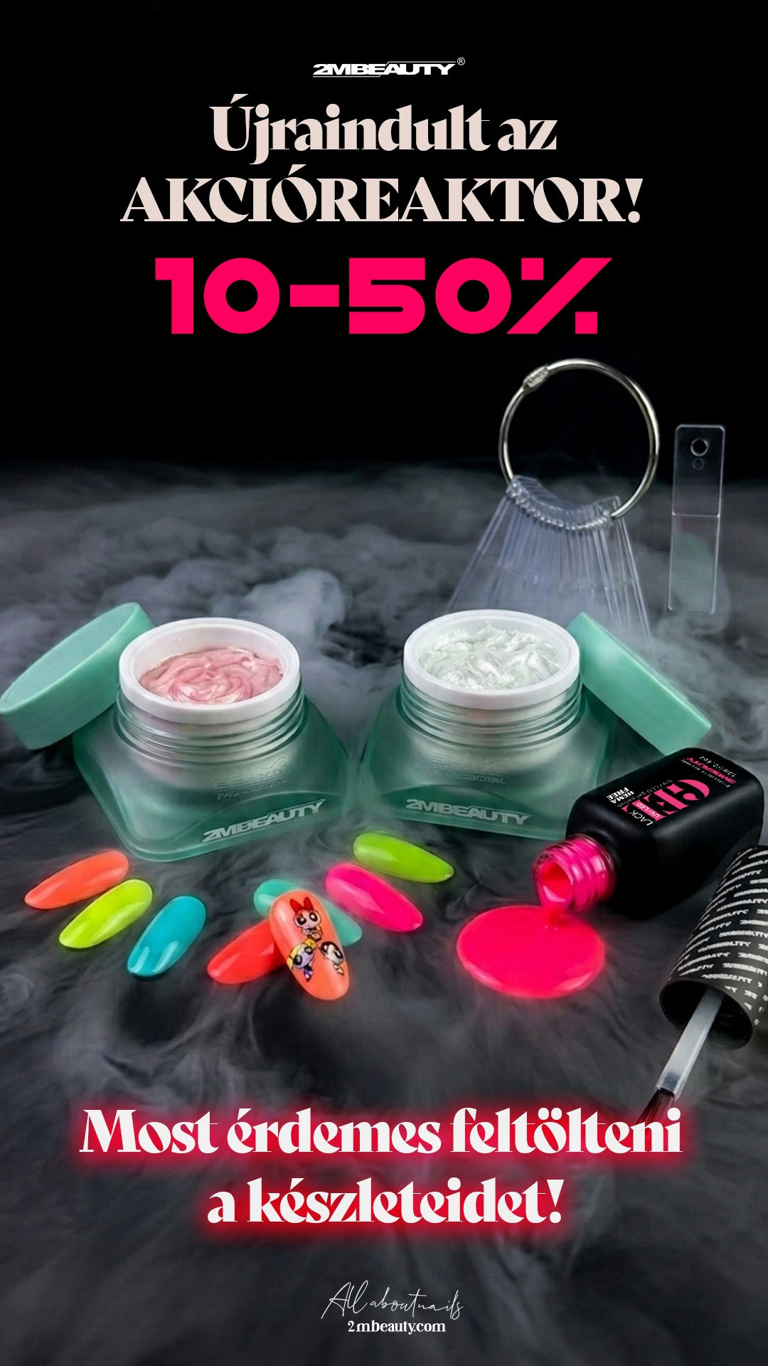 Akcióreaktor kampány – 10-50% kedvezmény több mint 4000 termékre a 2MBEAUTY webshopban