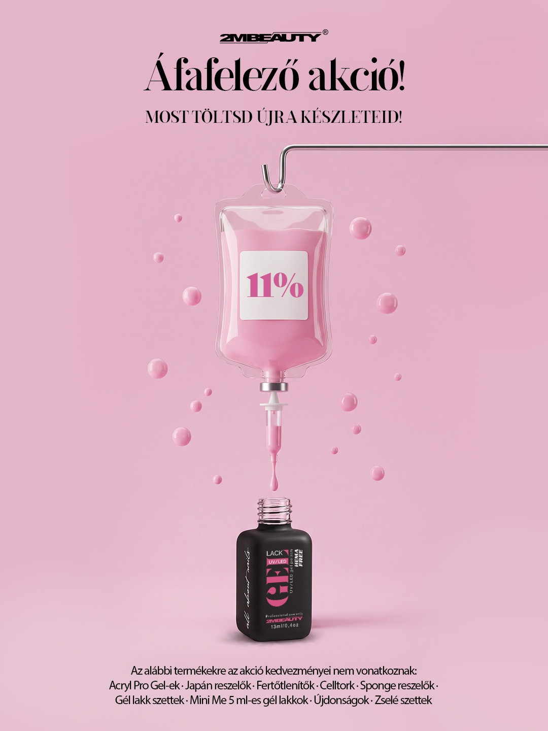 2MBEAUTY Áfafelező akció – 11% kedvezmény, töltsd újra a készleteidet