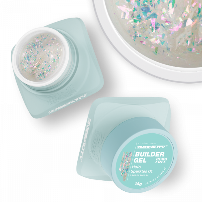 Holo Sparkles 01 - HEMA Mentes Építőzselé (15g) (4)