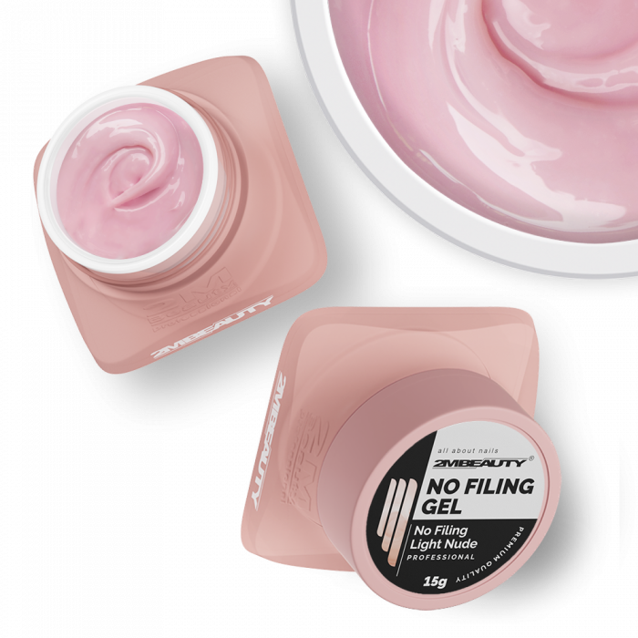 No Filing - Light Nude - HEMA Mentes Reszelésmentes Építőzselé (15g) (2)