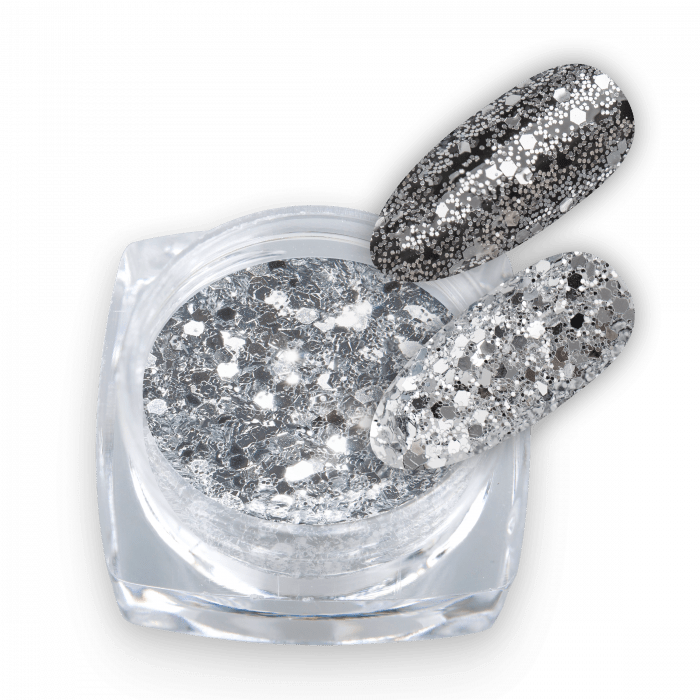 Glitter Silver Mix 02 csillámpor (2)