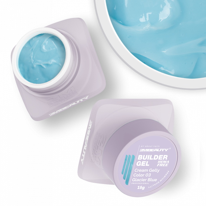 Cream Gelly Color 03 Glacier Blue - HEMA Mentes Építőzselé (15g) (3)