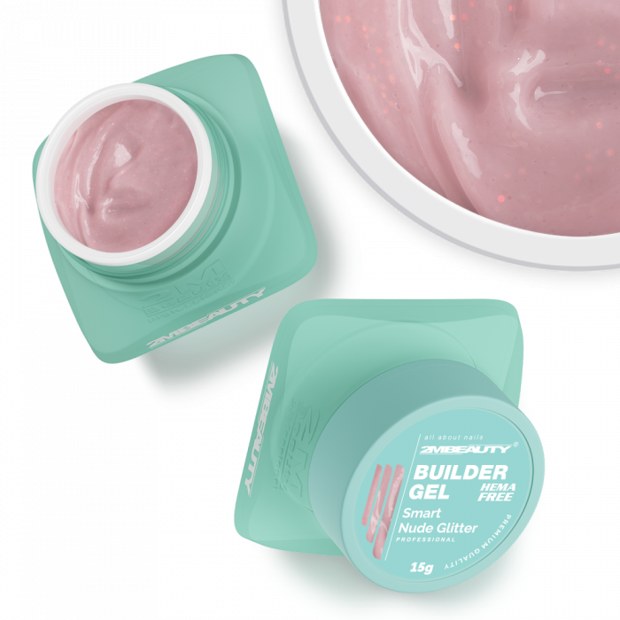 Smart Nude Glitter Gel - HEMA Mentes Építőzselé (15g) (3)