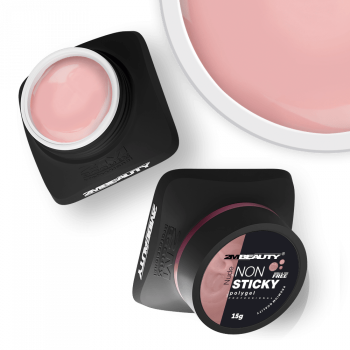 Non Sticky Polygel - Nude - HEMA Mentes Építőzselé (30g) (2)