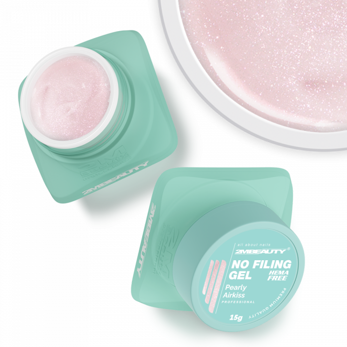 No Filing - Pearly Airkiss - HEMA Mentes Reszelésmentes Építőzselé (15g) (2)