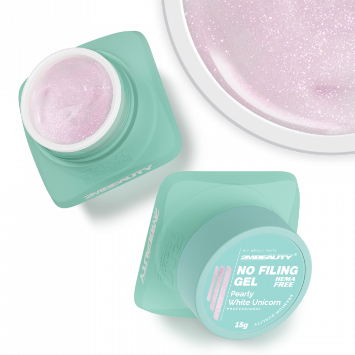 No Filing - Pearly White Unicorn - HEMA Mentes Reszelésmentes Építőzselé (15g) (2)