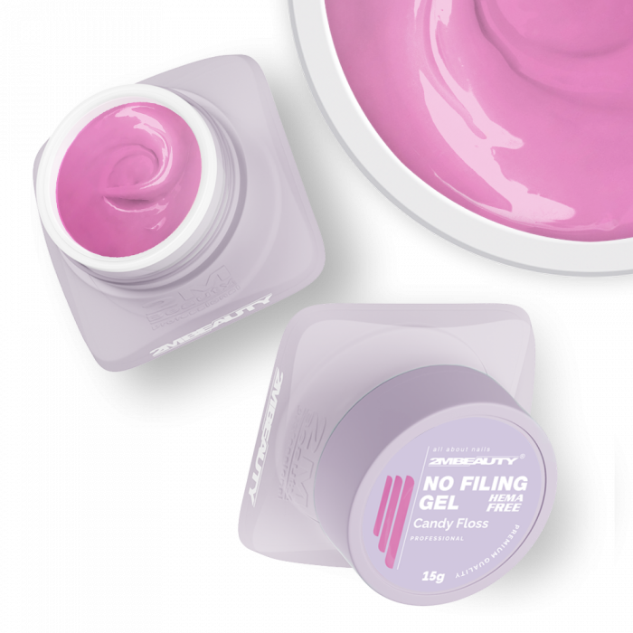 No Filing - Candy Floss - HEMA Mentes Reszelésmentes Építőzselé (15g) (3)