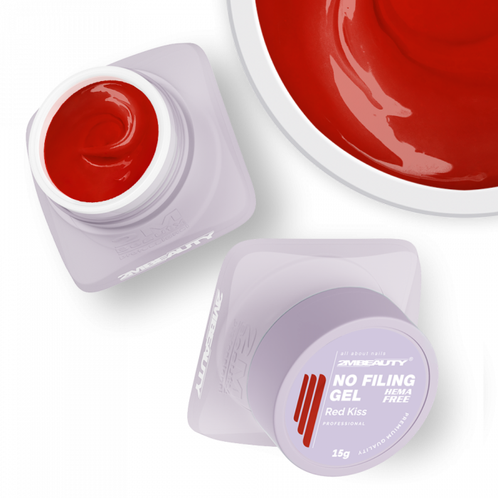 No Filing - Red Kiss - HEMA Mentes Reszelésmentes Építőzselé (30g) (3)