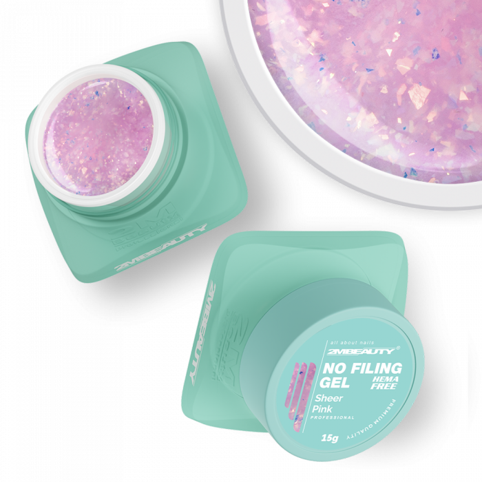 No Filing - Sheer Pink - HEMA Mentes Reszelésmentes Építőzselé (30g) (3)
