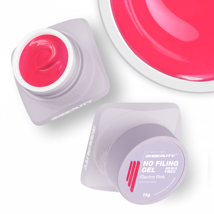 No Filing - Electro Pink - HEMA Mentes Reszelésmentes Építőzselé (30g) (3)
