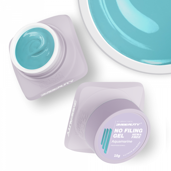 No Filing - Aquamarine - HEMA Mentes Reszelésmentes Építőzselé (15g) (2)
